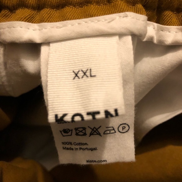 KOTN 100% Cotton XXL Drawstring Pants Mustard Brown Women’s Wide Leg High Rise - Picture 10 of 16